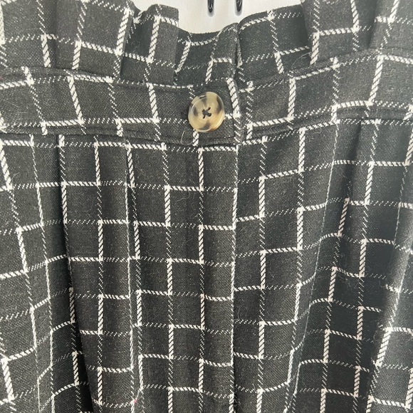 Black Plaid Pants - Ruffled - Picture 2 of 5